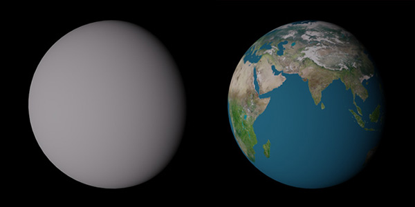Earth With and Without a Texture