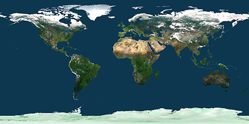 Earth With and Without a Texture